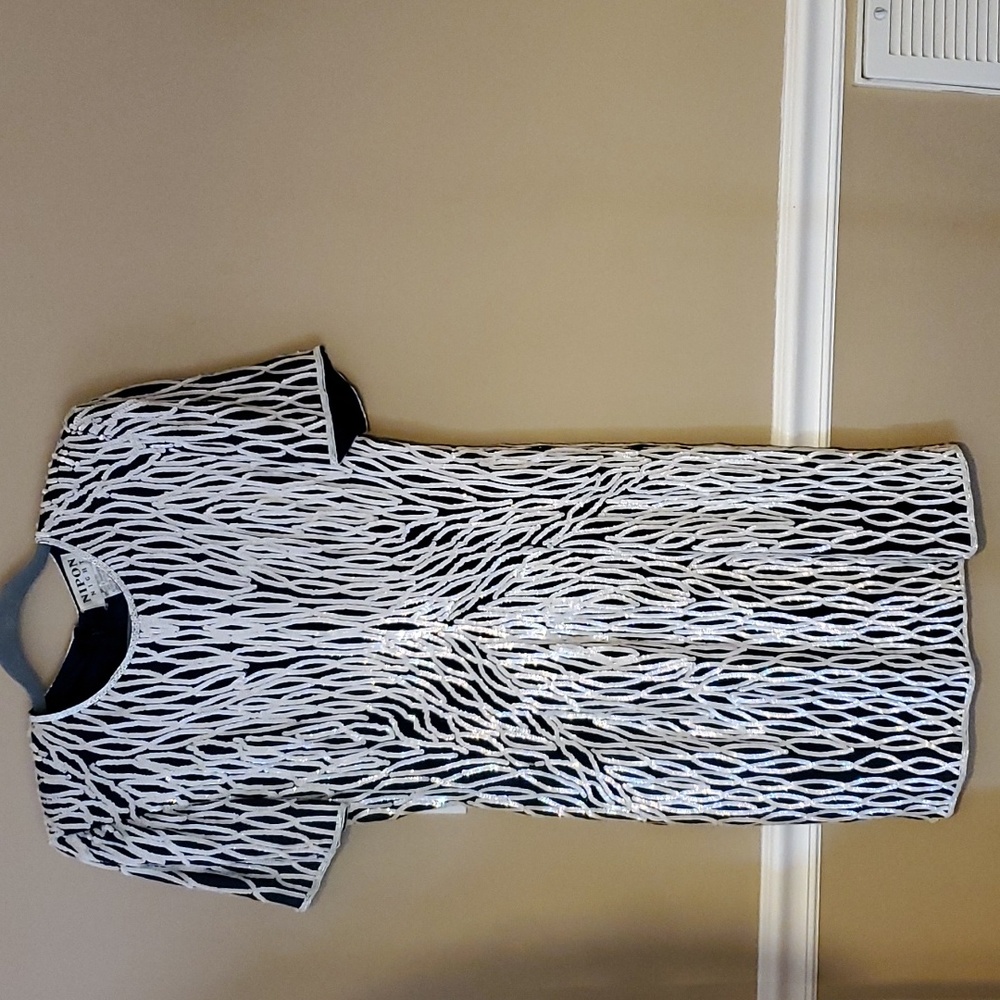 Nipon Night Vintage Silk Sequin Evening Dress Size 10